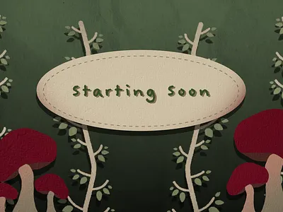 Mushroom Forest Twitch Overlay Package after effects animation cottagecore design forest graphic design illustration motion graphics mushroom overlay overlays stream streaming twitch vector