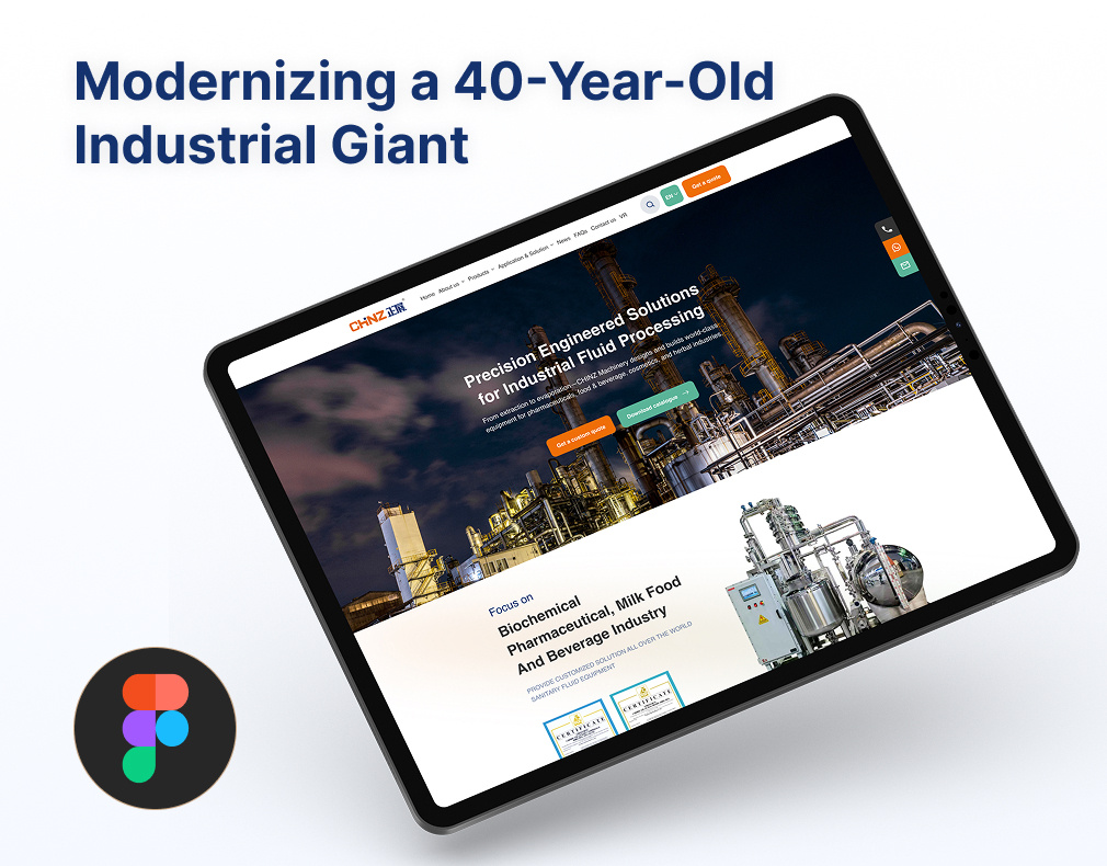 B2B Manufacturing Website Redesign b2b clean ui corporate dashboard ecommerce figma framer industrial landing page manufacturing minimal product design ui design ux case study web design website redesign