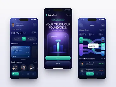 Mobile App for Fintech app design application application design design interface ios app design mobile mobile app mobile app design product service startup ui uiux ux
