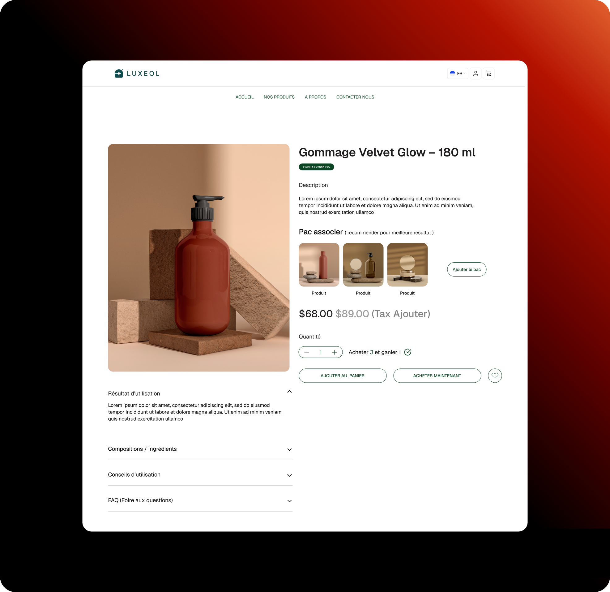 LUXEOL : Skincare web design + brand Identity Board 3d animation app branding design ecommerce graphic design inspiration landingpage logo skincare ui uiux ux web design web dev website