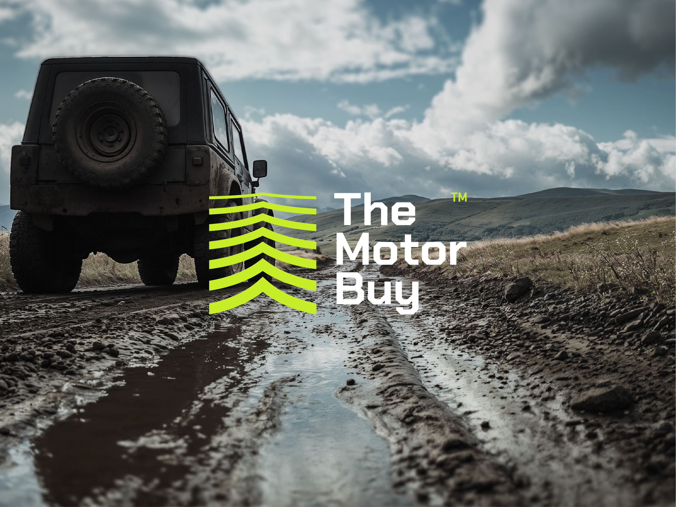 Off-roading Car Hub - The Motor buy adventure moving logo asthetic bold branding car hub logo car hub store logo car store logo car visual identity clean dynamic logo eye catchy logo forward moving logo memorable logo minimal logo modern nature connected logo off roading offroad car company simple strenght