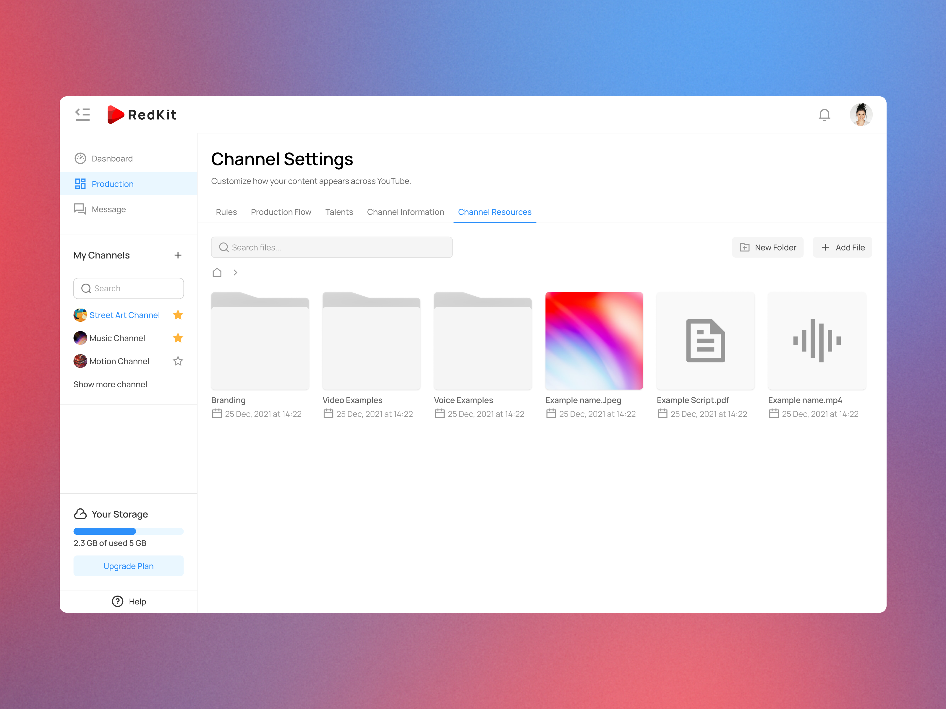Redkit | Channel & Resource Management dashboard productdesign saas startup uidesign uxdesign webapp