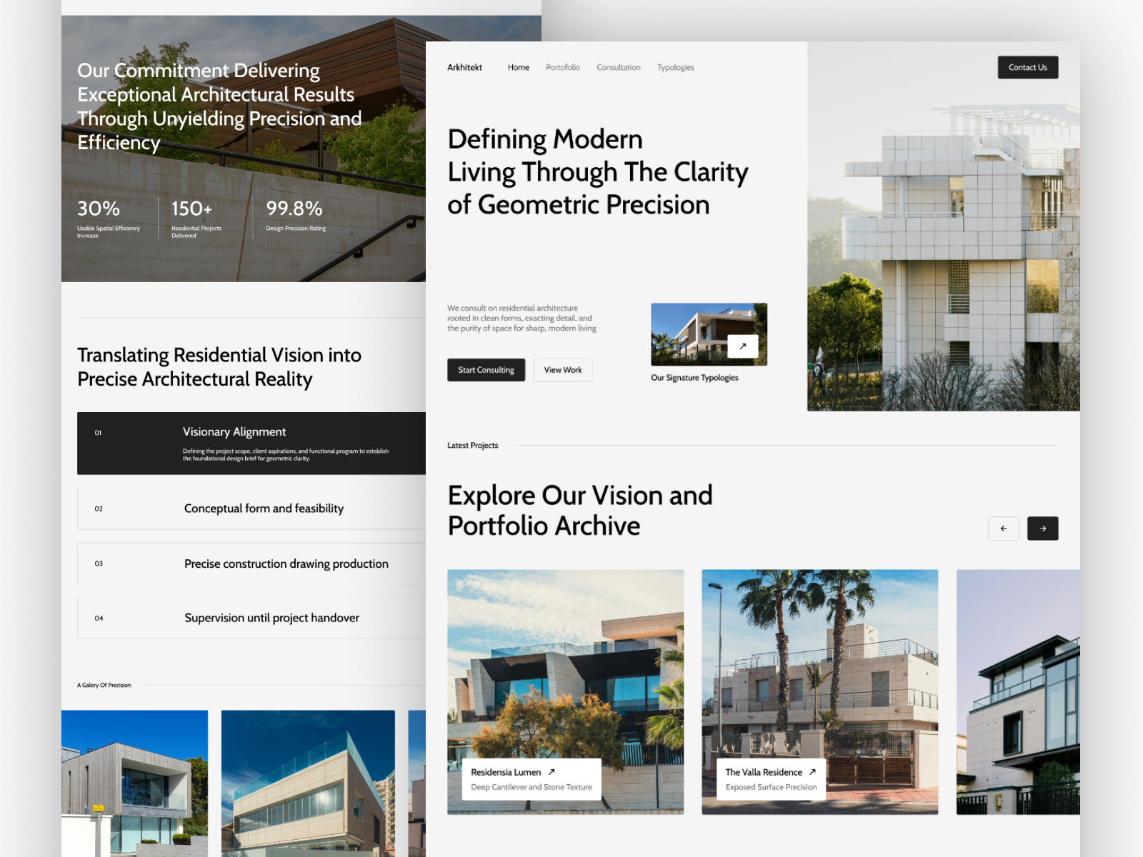 Arkhitekt - Architectural Website Design architectural minimalism ui web design website