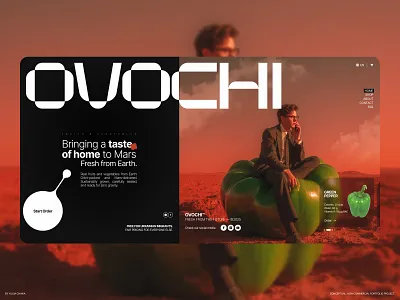 Creative UI for Food Delivery 3d after effects ai images animation cosmic delivery design figma food delivery fruits landing page mars modern motion graphics solar system ui ux vegetables web web design