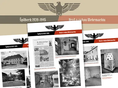 Panels for the exhibition on WW II exhibition design