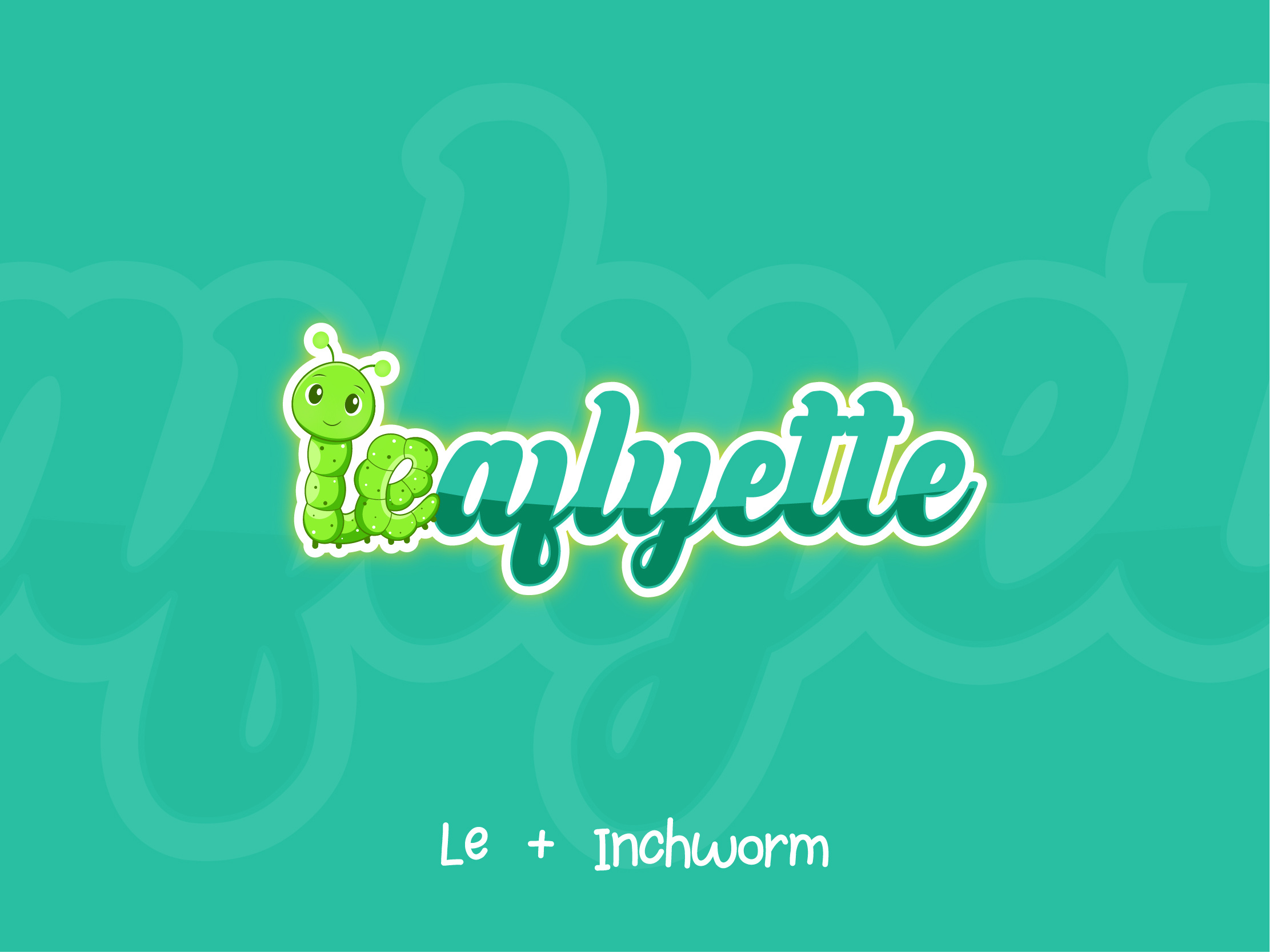Leaflyette - Baby Clothing Brand baby branding baby fashion baby logo baby logo idea baby shop clothing brand logo creative logo cute cuteness eye catchy eye catchy logo illustration inchworm kids loving logo playful typo soft softness branding timeless logo wordmark logo