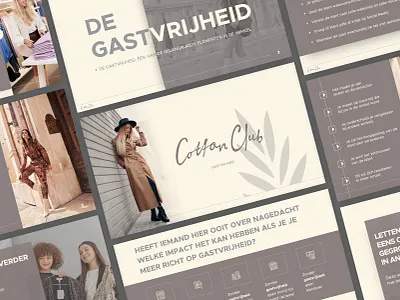 Fashion Brand Presentation Design – Cotton Club brand deck brand presentation fashion brand fashion presentation lifestyle brand marketing presentation minimal design modern presentation powerpoint design presentation design retail presentation slide design