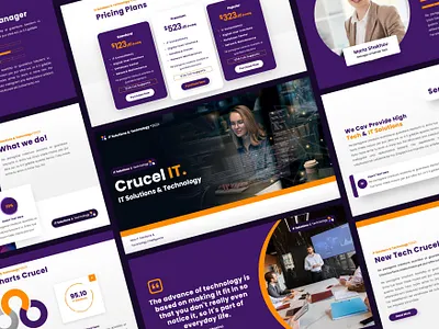 Crucel IT – Corporate Presentation Design business presentation corporate presentation data visualization deck design it solutions modern presentation powerpoint design presentation design professional slides slide design technology presentation