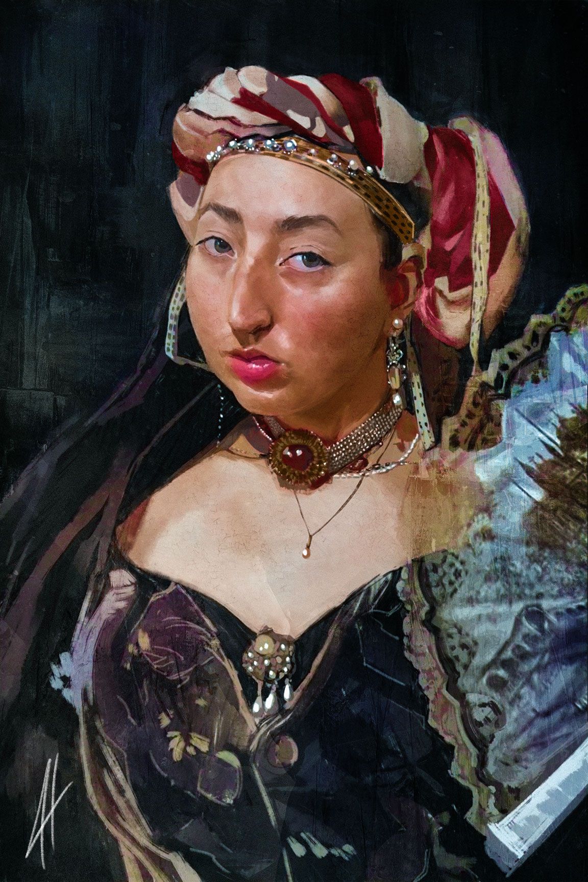 Renaissance fine art illustration painting