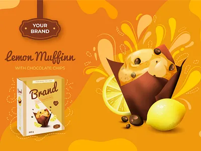 Lemon Muffin branding design logo