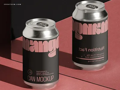 😍 355 Ml Aluminium Can Mockups Mirror Reflection adobe photoshop can mockup cans drink can mockup energy drink free free mockup freebies graphic design mockup psd