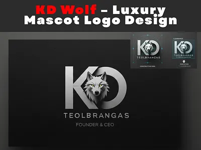 KD Wolf – Luxury Mascot Logo Design brand design brand identity branding branding design creative logo dark logo design graphic design illustration logo logo design logo presentation luxury logo mascot logo minimalist logo modern logo monogram logo personal brand professional logo wolf logo
