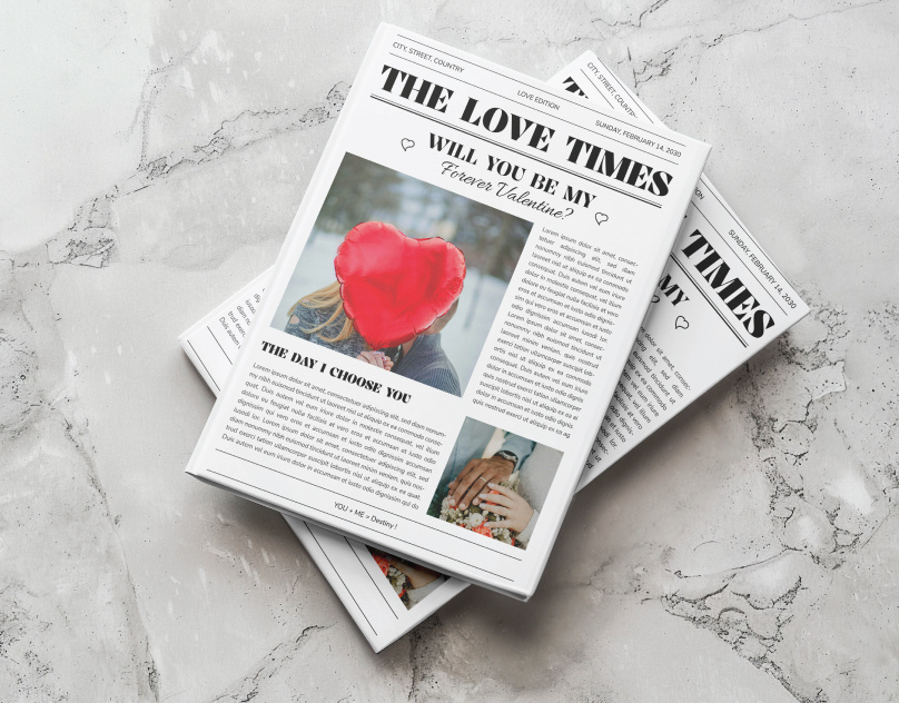 Valentine Newspaper Template – Romantic Love Letter Layout anniversary design classic layout couple poster creative poster editorial layout editorial template engagement poster love editorial love flyer love newspaper love story newspaper design printable poster romance theme romantic magazine romantic template typography design valentine day design valentine poster wedding announcement