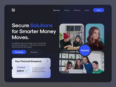 SAAS Landing Page bento branding clean dark theme design digital agency hero section interface landing landing page minimal modern muhammad ali saas saas landing page ui unique ux web website