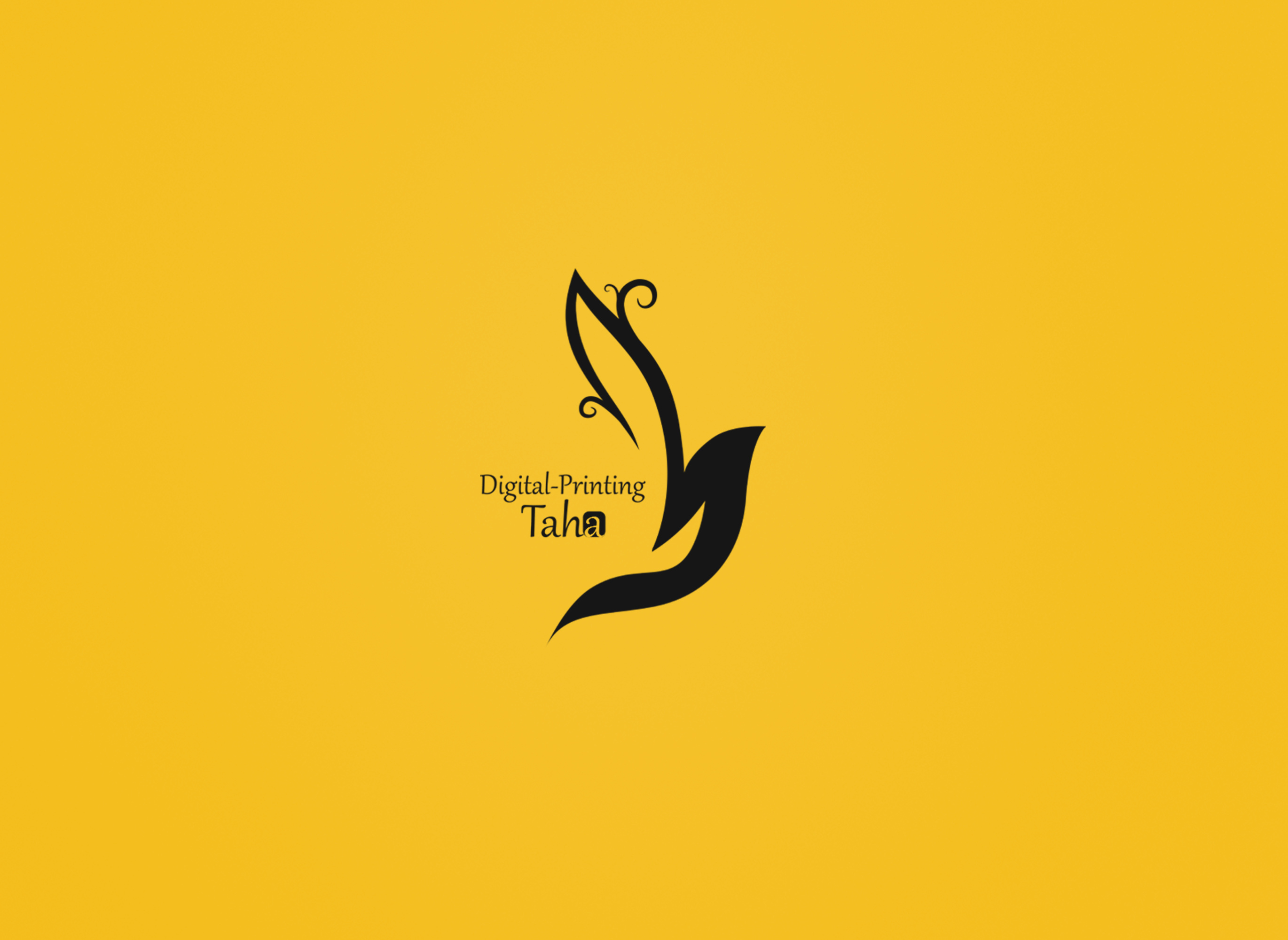 'Taha' Calligraphic logo design brandidentity brandingstudio creativebranding digitalprinting graphicdesign logodesign modernlogo printinglogo printshopbranding visualidentity