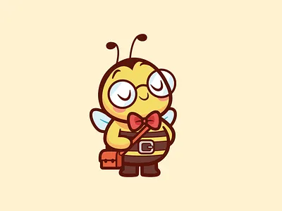TheHookedHive animal bee logo brand mascot branding character cpuentesdesign crochet logo cute cute design cute logo handmade icon identity illustration kawaii style logo mark mascot mascot design playful logo