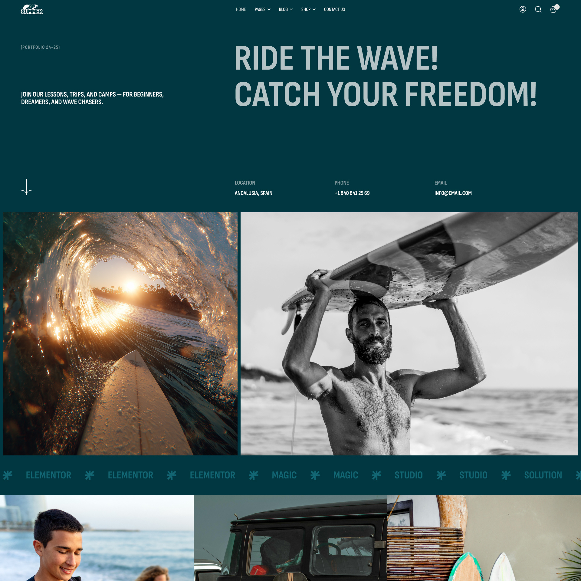 Summer - Surfing Yachting & Water Sports WordPress Theme design illustration ui web design web development webdesign woocommerce wordpress wordpress theme wordpress themes