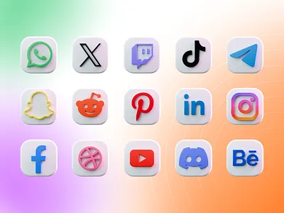 🌟 Soft 3D Social Media Icons – UI & Content Creator Pack 🌟 3d icons 3d illustration app design blender 3d branding design creative design dashboard ui design inspiration digital product icon pack icon set interface design minimal design mobile app modern ui product design social media icons ui design ux design web design