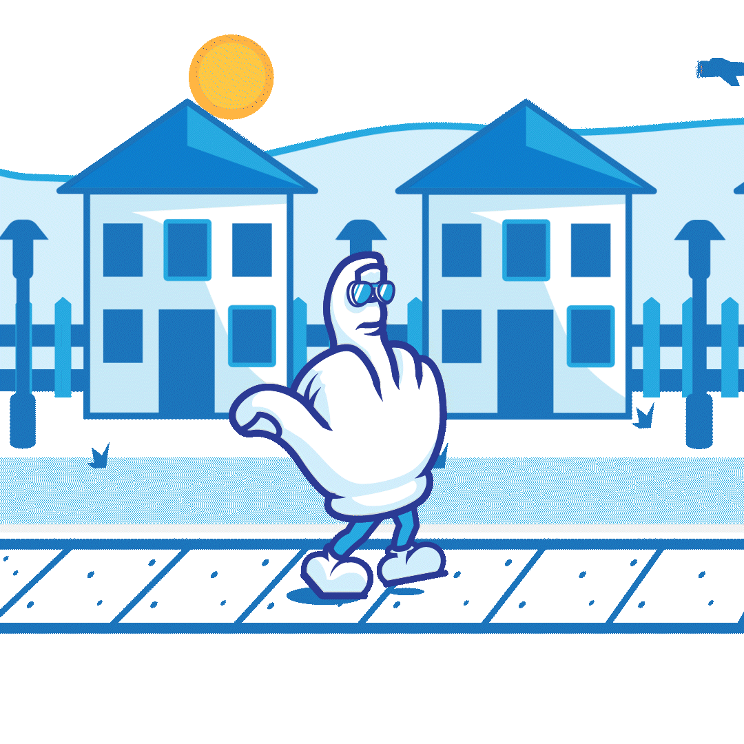 Middle Finger Character Animation after effects animation character finger illustration mascot motion graphics vector