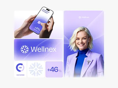 Wellnex: AI-Powered Wellness Assistant Branding brand brand identity brand visual identity branding design graphic design health health app healthcare logo design logomark logotype ui design visual brand visual identity wellness