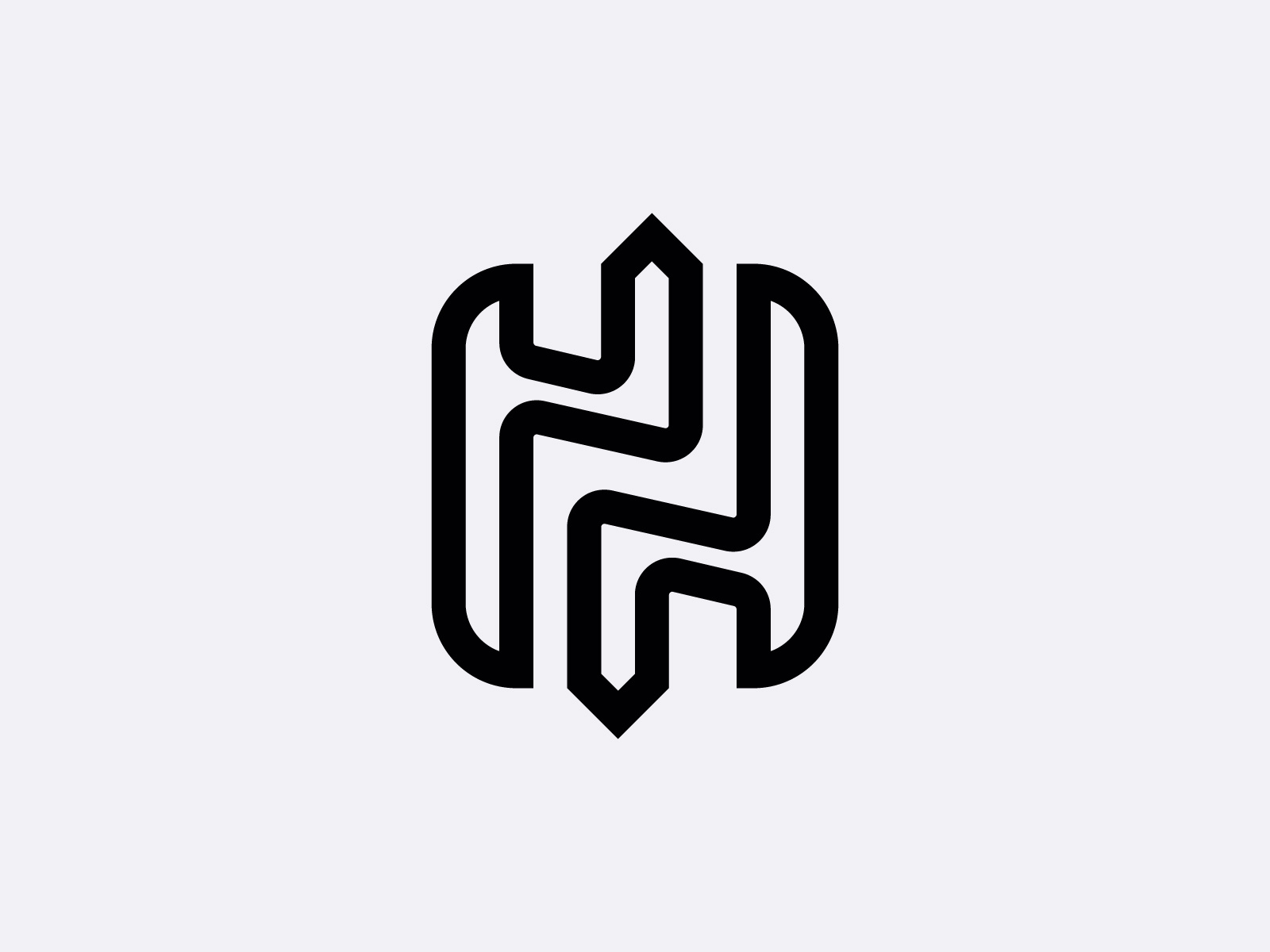 Stylish N Logo brand identity costom letter costom shape creative digital art illustration letter n lettermark logo logo type modern monogram monogram line n initial nnn stylish vector design