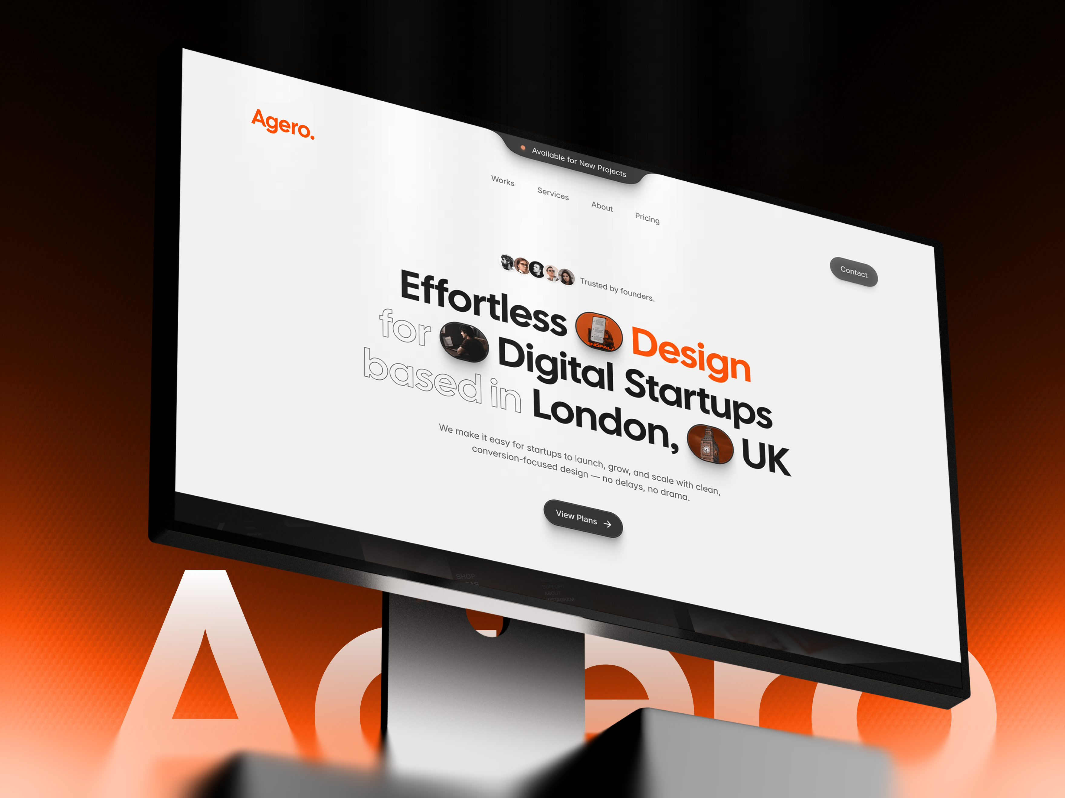Example of Agero – Digital Agency Framer Site