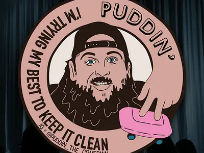 Logo Design - Puddin the Comedian design graphic design graphics illustration logo