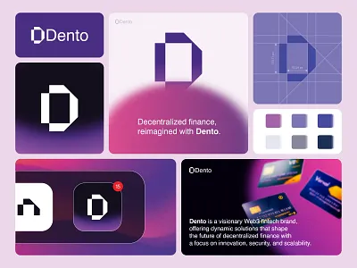 Dento | Finance Logo & Branding brand guidelines brand identity branding digital illustration finance logo identity logo logo design logo ui marketing packaging saas smm tech logo