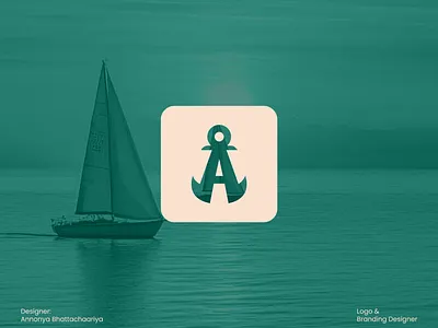 A letter logo, Logo design, logo, branding, Travel logo, a letter logo a logo anchor logo brand identity branding design logo logo design minimal minimal logo modern logo travel logo