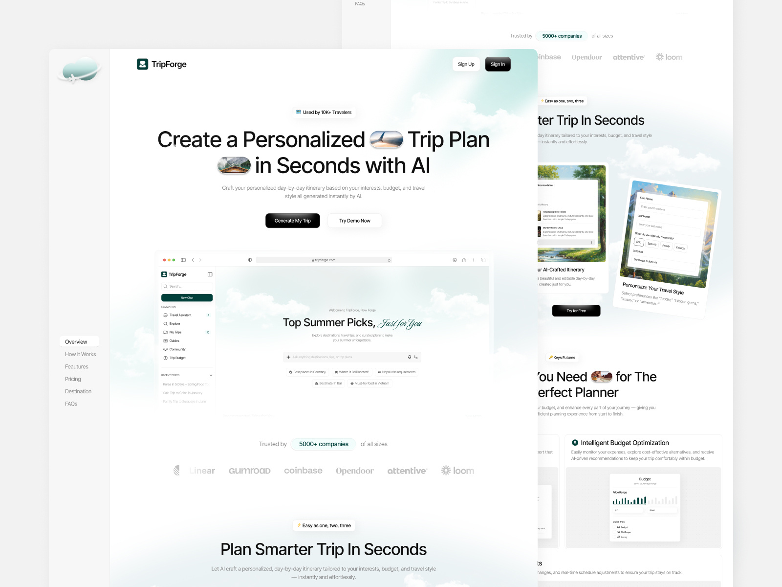 TripForge - AI for Trip Planner (404 Page) by Robbi Darwis for