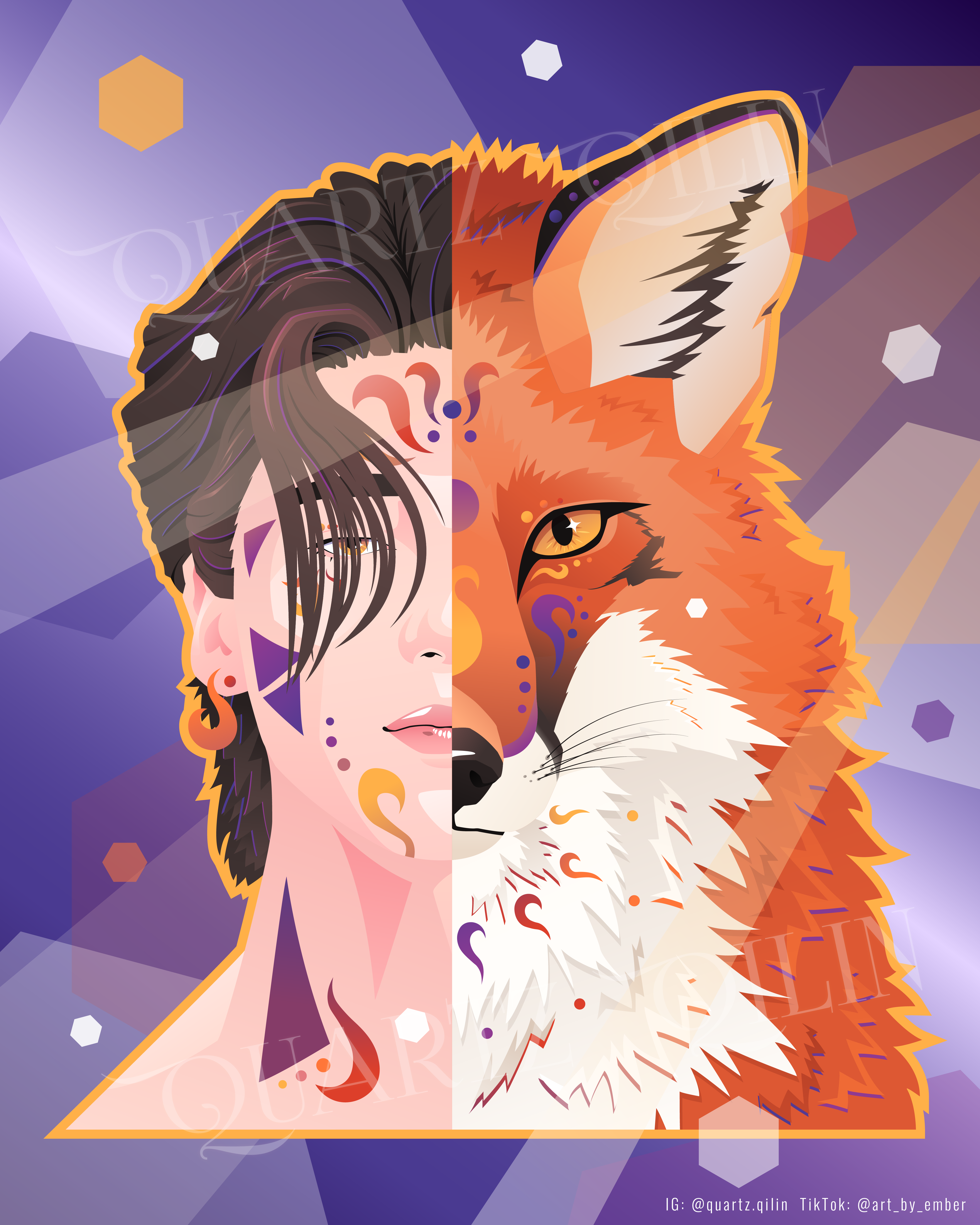 ATEEZ Wooyoung + Fox Vector Illustration adobe animal ateez design digital drawing fox graphic design illustration illustrator k pop kpop painting photoshop vector wooyoung