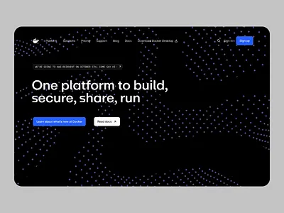 Motion Design for Docker animation animation designer design designer dot motion hero india lalit landing page landing page design minimal animation motion motion designer ui ui designer visual designer web web animation website website design