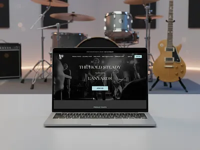 Music Event Landing Page animation click through dark theme design dribbble shot graphic design landing page design music band music event landing page ui ux