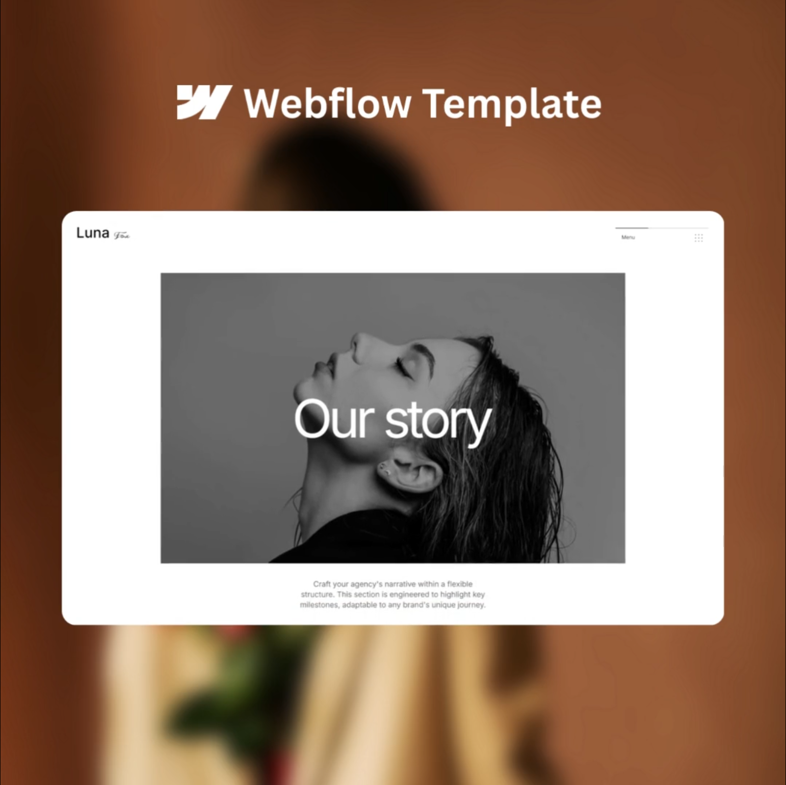 Lana Fox Portfolio & Agency Website Template clean ui creator website freelancer hero section landing page marketing website minimal design modern web no code personal branding personal website portfolio website ui design ux design web design webflow webflow template