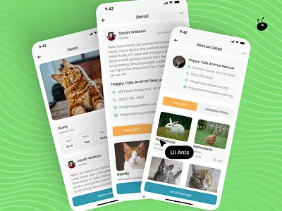 Pet Adoption-Pet Details Mobile UI animaladoption cleanui csrdui mobileui petadoption petapp petdetails