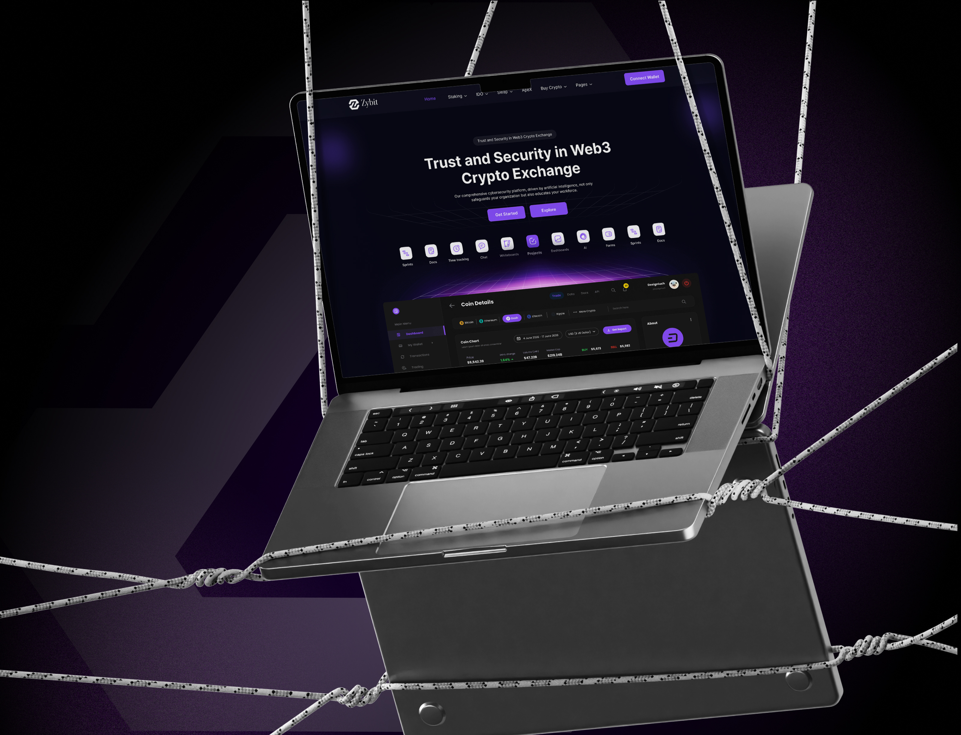 Example of Crypto, Web3 UI Design | Blockchain 