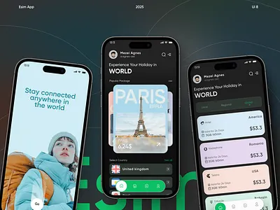 eSIM Mobile App appdesign appuikit country app esim esimapp travelapp