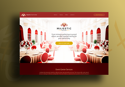 Majestic Event Center Logo and Website Design design events libya logo tripoli ui ux web web design