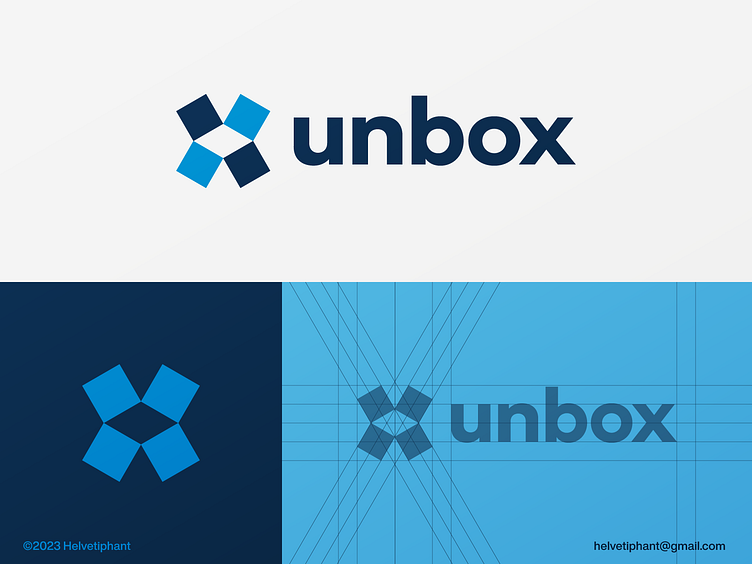 unbox - logo concept by Helvetiphant™ on Dribbble