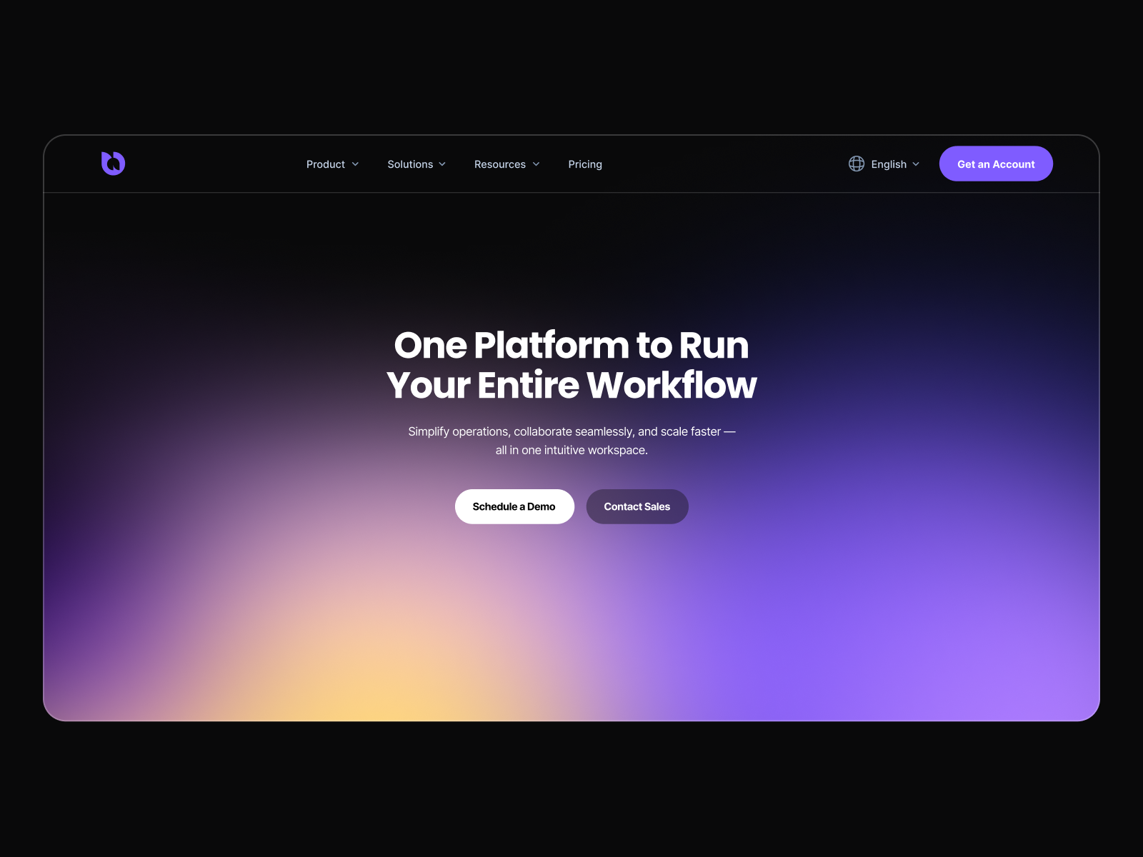Hero Header UI animation logo ui
