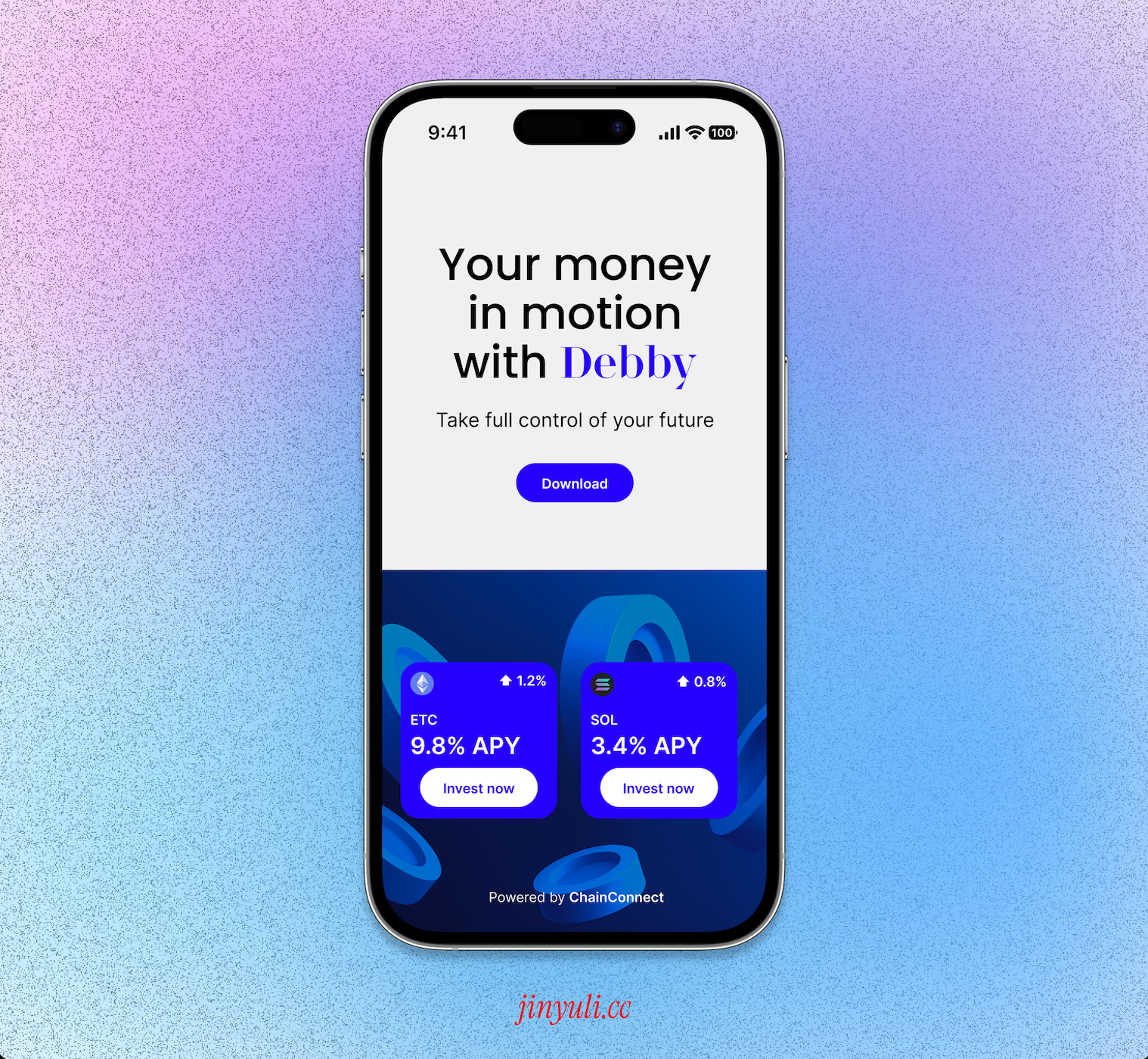 Debby animation crypto defi ui web3