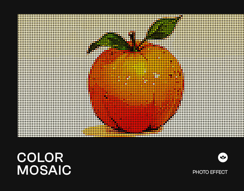 Color Mosaic Template Effect color design graphic design illustration mosaic solasome template