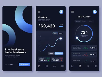 Gradient Dark Mode Design app design ui ui design