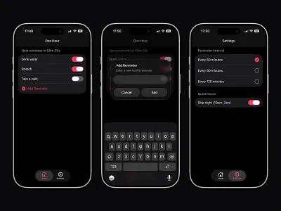 Dark Mode App 🌸 app ios minimal ui