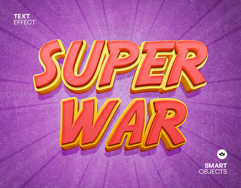 3D Comic Vintage Text Effect color design graphic design retro solasome template typography vintage