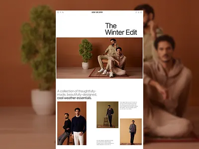 Bombay Shirt Company - Editorial Style A/W25 Collection Page design designer e commerce editorialdesign interface landing page minimal onlineshop typographic ui ux webpage