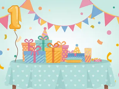 First Mile Delight: Milestone Celebration Illustration celebration dribbble flatdesign graphicdesign illustration marketingdesign onboarding pastels saas successstate vectorart