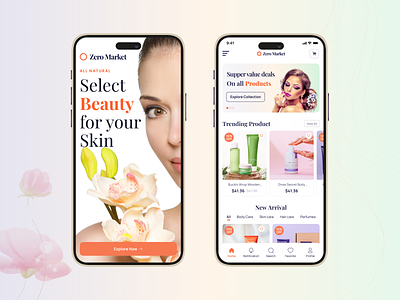 Skin Care Product App app design beauty app branding design e commerce app experience illustration interface logo minimal mobile app design page skin care ui ux