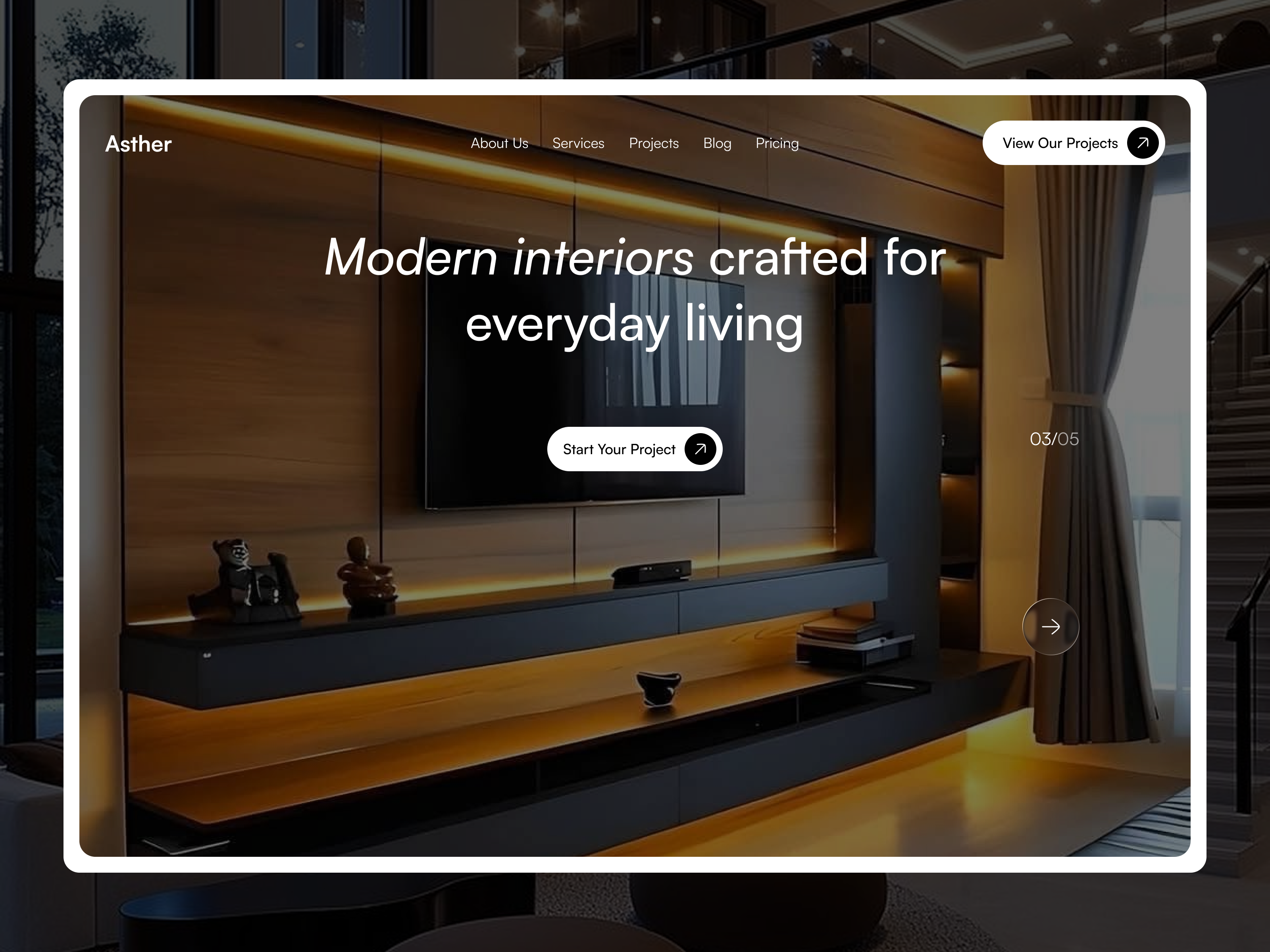 Luxury Interior Design Landing Page UI architecture clean design interior interior design interior website design landing page luxary minimalist modern ui ux web design web designer website website design website designer website layout
