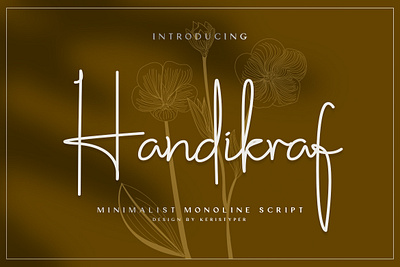 Handikraf branding handwritten logo retro script vintage wedding